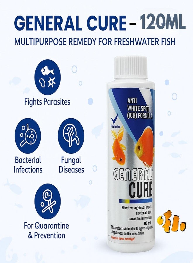 VAYINATO Aquatic Remedies 120 ML General Cure Fish Care with Anti White Spot Formula for Freshwater Fish | Safe for All Aquatic Animals - Image 3